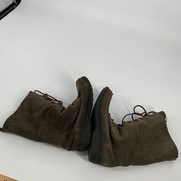 NEW Sam Edelman Mateo Suede Faux Fur Lined Snowboots Size 10 Womens Brown - Picture 4 of 8